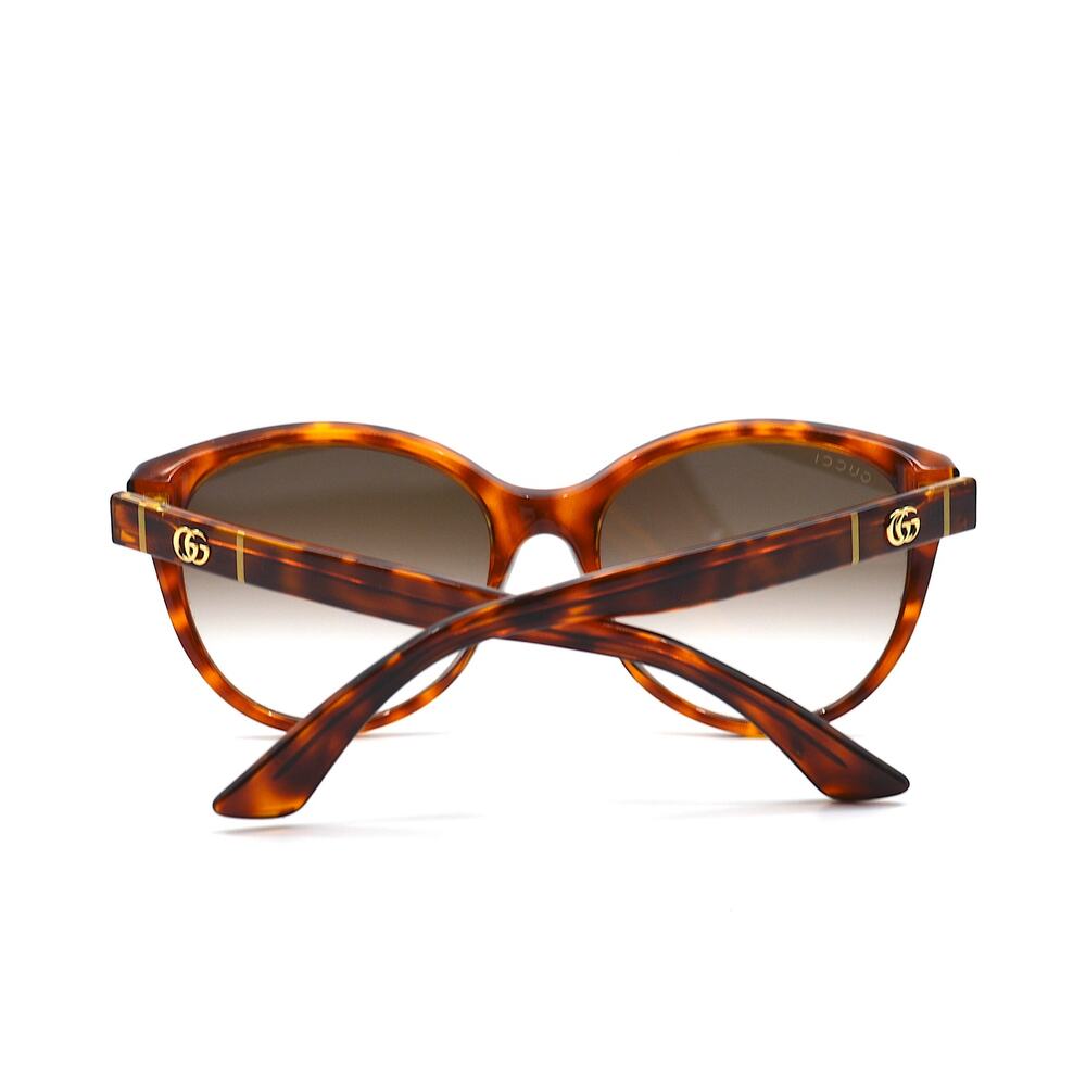 Gucci GG0631S 002 Brown Havana Authentic Gradient Round Women's Sunglasses - Picture 9 of 15